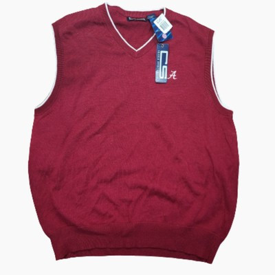 Vintage Alabama Crimson Tide Sz L Sweater Vest Crable Sportswear V Neck | eBay US