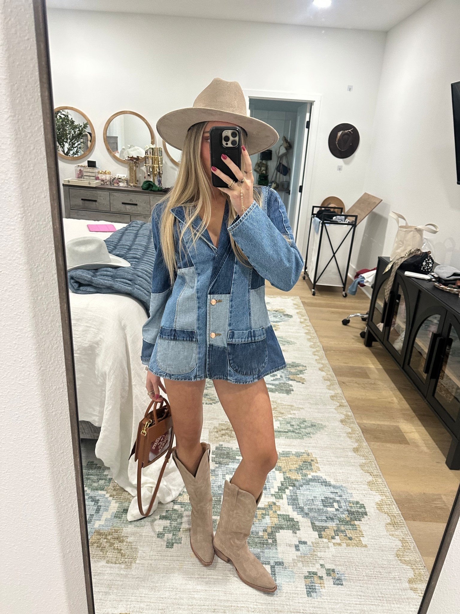 Laniey Willson concert outfit. Country concert outfit. My blazer is from the @wrangler collection with Laniey Willson and my shorts are 12th tribe my code is SLOANEV10. My boots are from Tecovas @tecovas 

#LTKShoeCrush #LTKStyleTip #LTKItBag