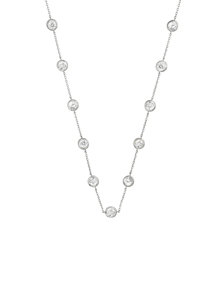 CLEMENCE, 7.50 CARAT 15 STONE STRAND NECKLACE, SILVER | Dorsey
