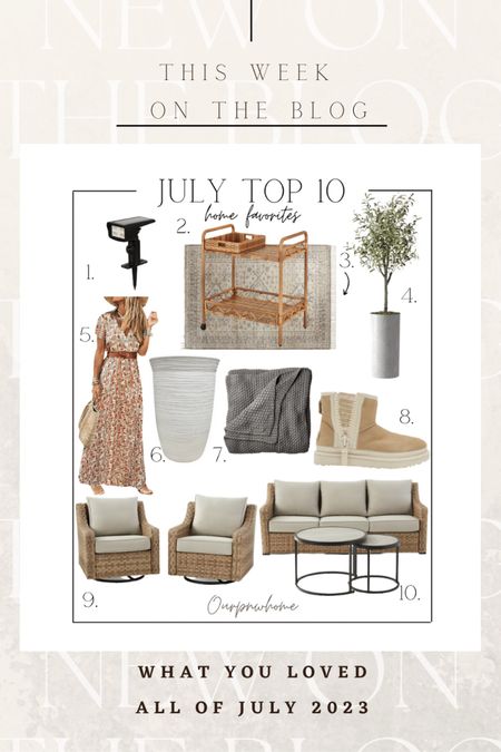 Take a peek at July’s top 10 sellers

Outdoor  Decor  Light  Patio set  Swivel chairs  Artificial tree  Plant pot  Knit blanket  Comfy  UGG booties  Rug  Furniture  Summer  Lounge  Dress  Floral  Flowers  Cement 

#LTKhome #LTKstyletip #LTKSeasonal