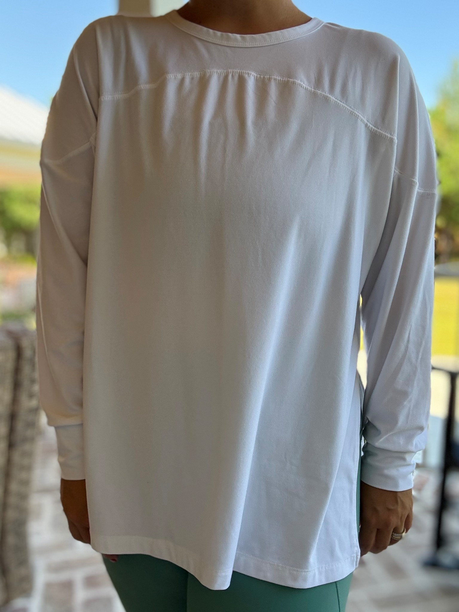 Wore my favorite active tunic on my walk today and I checked and it’s 30% off right now! Covers the butt in leggings and I have worn this shirt OUT for two years! So soft!

#LTKSaleAlert #LTKActive #LTKMidsize