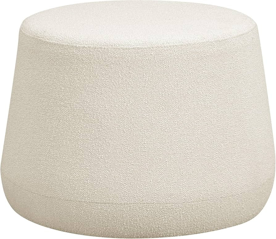 Lifestyle Solutions 24” Waverly Ottoman Round Elegant Boucle Fabric, Stationary Ottomans, Backl... | Amazon (US)
