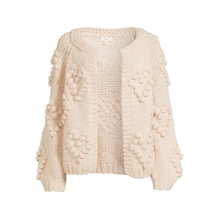 Dreamers by Debut Womens Pom Pom Cardigan Sweater | Walmart (US)
