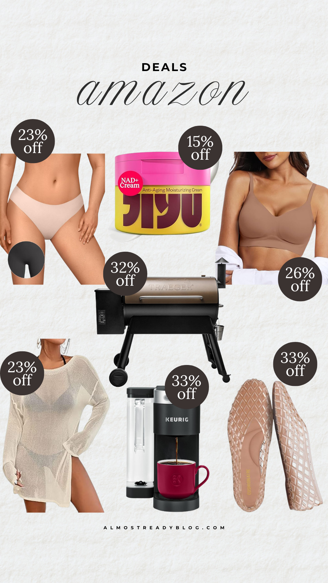 Amazon deals, amazon summer finds, amazon sale, best amazon deals, summer essentials sale, seamless bra, no show underwear, beach cover up, jelly flats, anti aging cream, coffee maker deal, outdoor grill, affordable fashion

#LTKHome #LTKSaleAlert