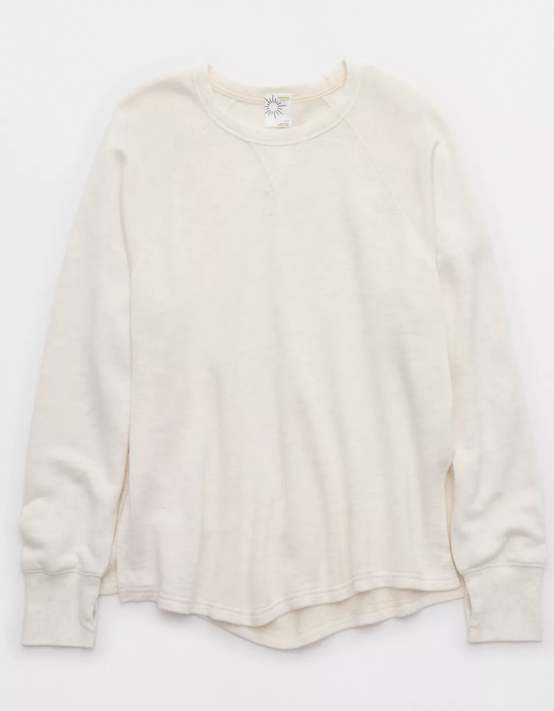 OFFLINE By Aerie Keep It 100 Terry Long Sleeve Crewneck | Aerie