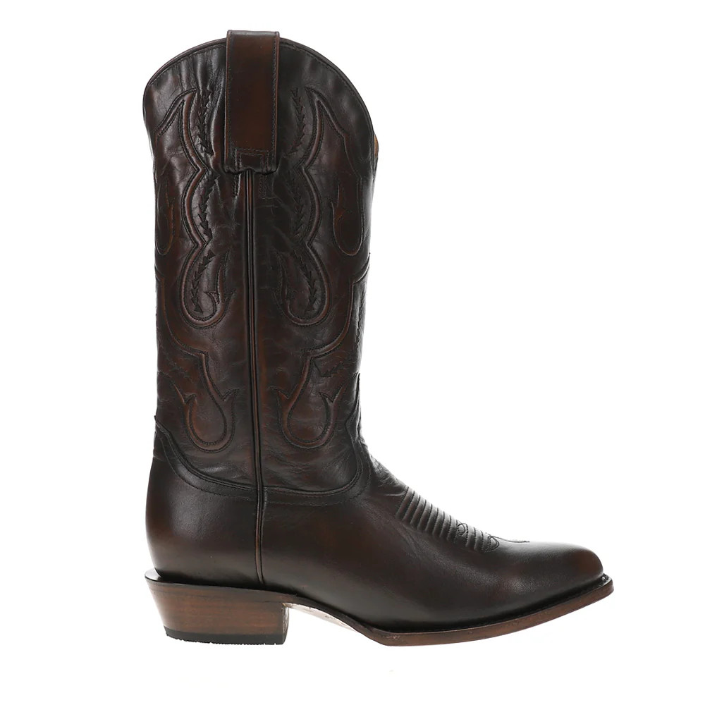 Shop Brown Mens Carlisle Embroidered Round Toe Cowboy Boots | Shoebacca