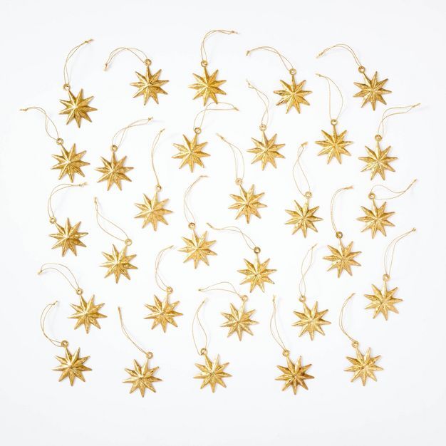Star Hanging Ornament Set Gold - Threshold™ designed with Studio McGee | Target