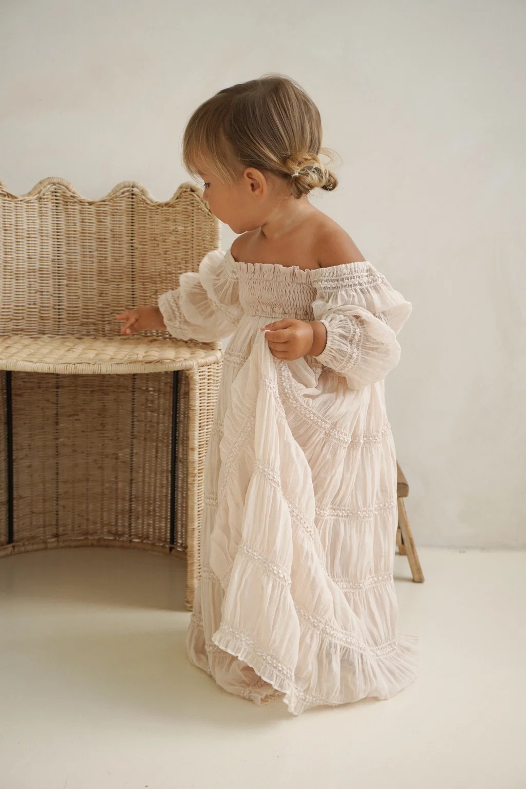 Pippa Maxi (natural chiffon) | INDIE BLUE