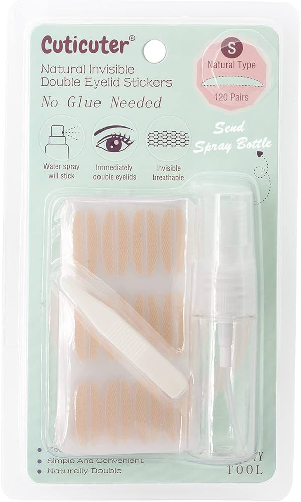 Waterproof Invisible Double Eyelid Tape - 120 Pieces Natural Fiber Eyelid Lifter Strips, Eye Lift... | Amazon (US)