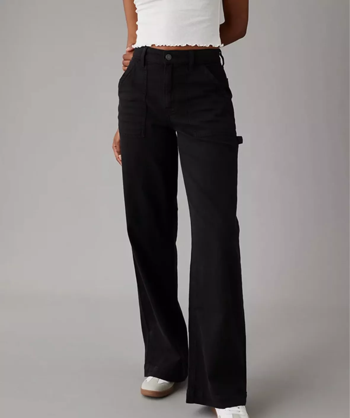 AE Stretch Super High-Waisted Baggy Wide-Leg Cargo Pant