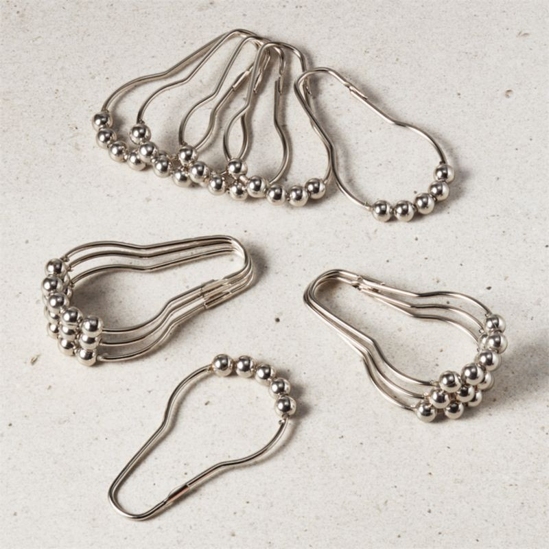 Polished Nickel Shower Rings Set of 12In stock and ready to ship.ZIP Code 01801Change Zip Code: S... | CB2