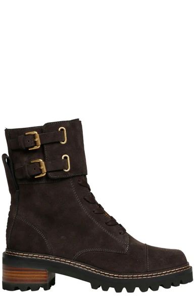 See By Chloé Buckled Lace-Up Boots | Cettire Global