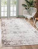 Unique Loom Sofia Collection Traditional Vintage Gray Area Rug (8' x 10'), Rectangular | Amazon (US)