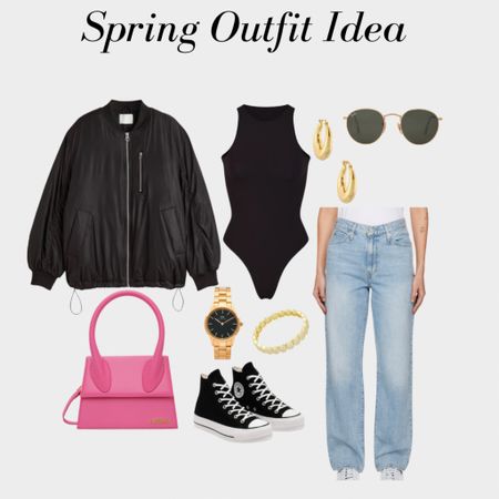Spring outfit idea styling bomber jackets 

#LTKunder100 #LTKFind #LTKstyletip