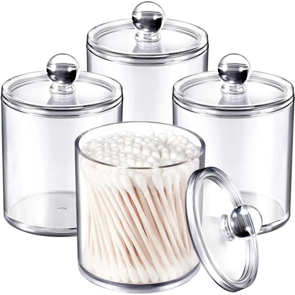 MyGift Glass 3 Piece Bathroom Storage Container | Wayfair | Wayfair North America