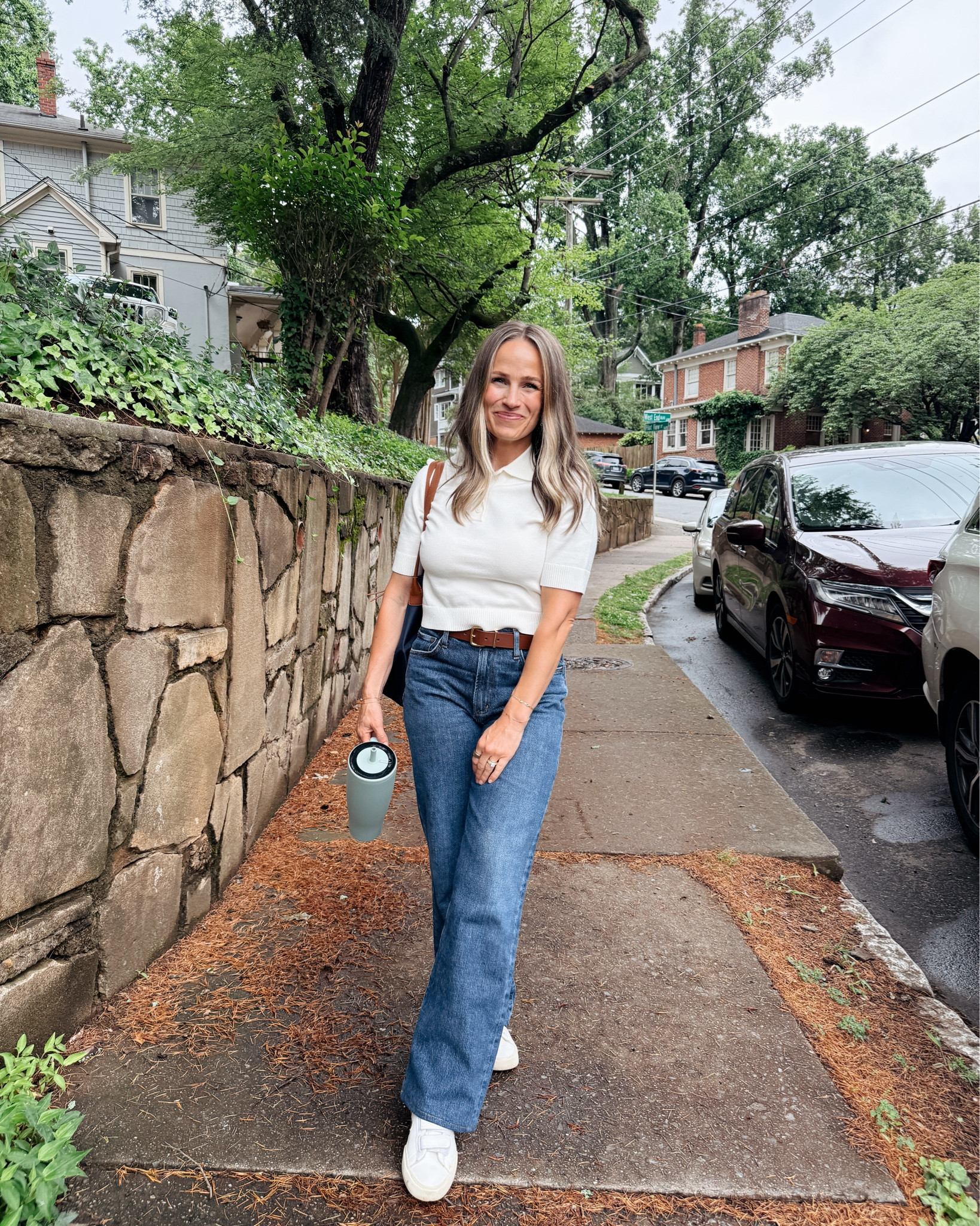 The polo is such a good Amazon find!!! It’s so soft, the material does NOT feel cheap and it’s flattering. Perfect for high waisted jeans. I have a size small  

I love these wide leg jeans on an unseasonably cool summer day, but I linked the jean shorts I’m wearing most days 🥵

#LTKOver40 #LTKSummerEdit #LTKPetite