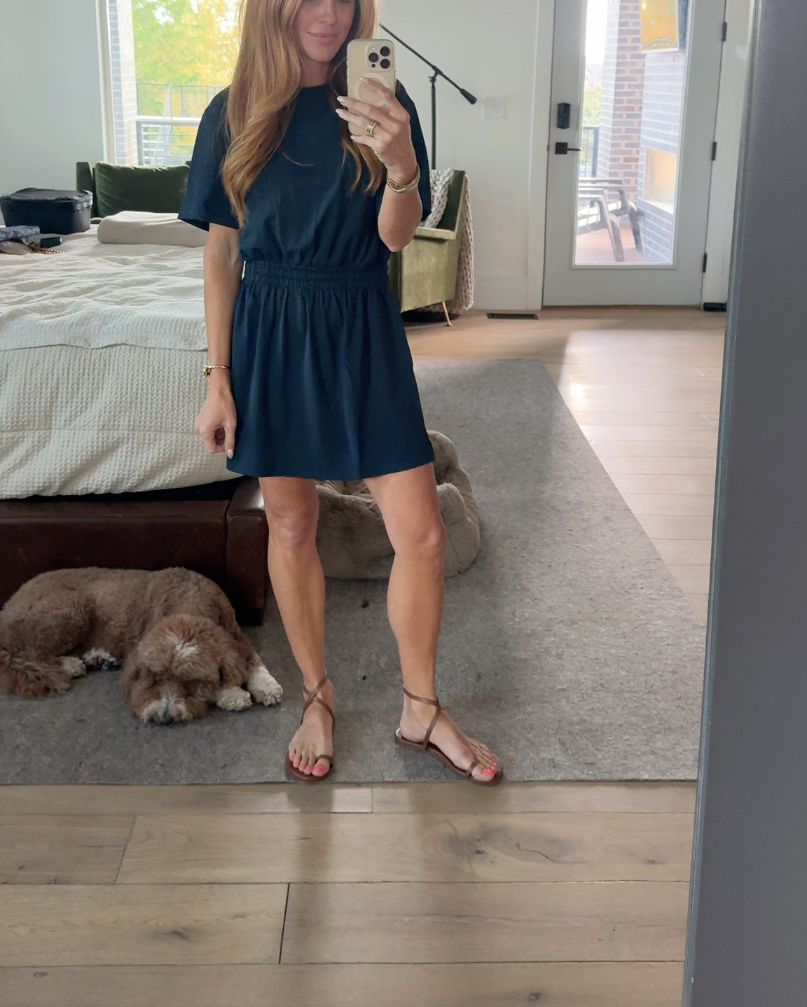 I sized up in this one to an 8 in the navy and will definitely be wearing it day to day. I’m in my true size 6 in the white! @lululemon #lululemoncreator #ad