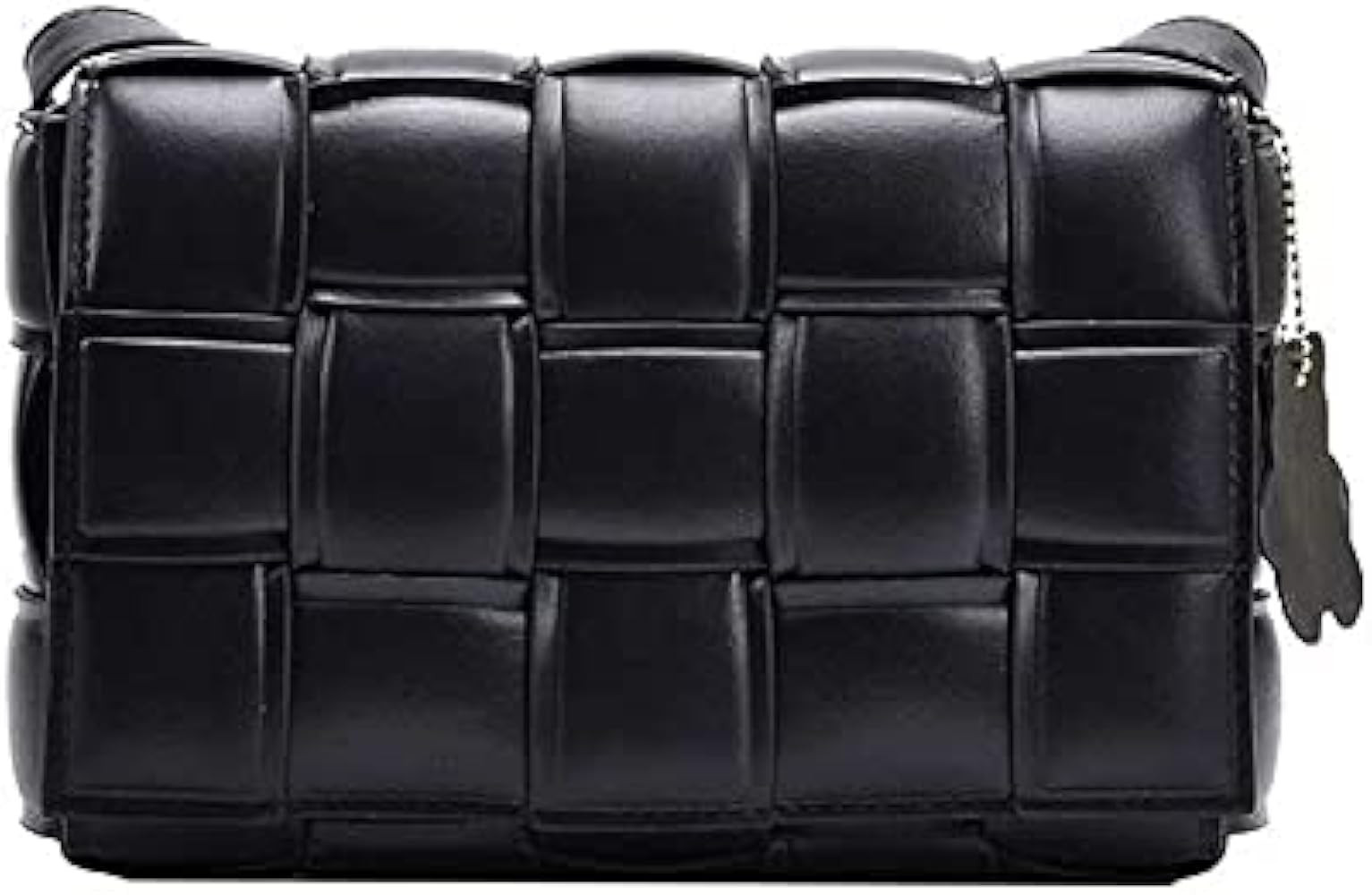 Bella Luna Woven Padded Cassette-Style Crossbody Handbag Purse for Women with Adjustable Strap or Ch | Amazon (US)