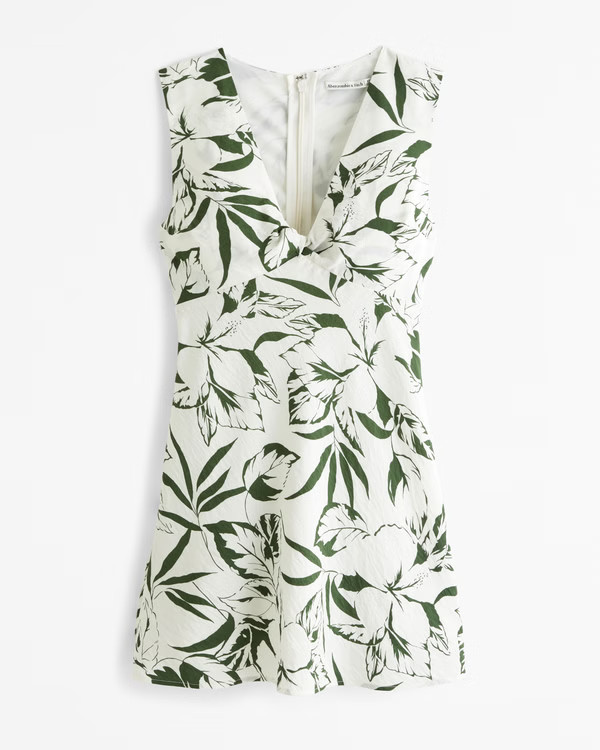 Twist-Front Mini Dress | Abercrombie & Fitch (US)