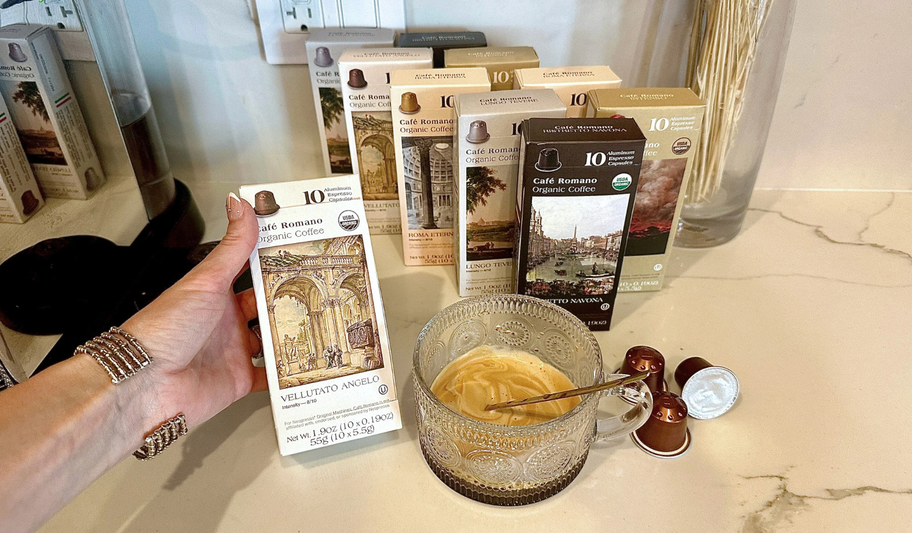 Start your day the rich (and easy) way ☕✨ with these Café Romano Coffee aluminum espresso pods! Crafted for bold flavor and smooth aroma, they make café-style espresso at home with zero hassle 💖🏡. Perfect for busy mornings or afternoon pick-me-ups when you want a quick, delicious cup in seconds 👀✨. Trust me, this is one coffee upgrade you’ll look forward to every day 💕

#coffee #espressopods #coffeelover #morningroutine #kitchenessentials #homecafe #dailyessentials #cafestyle #coffeeaddict #coffeetime #drinkinspo #kitchenmusthaves #lifestyleupgrade #energyboost #coffeebreak #homeessentials #ltkhome #ltkfinds #coffeeobsessed #morningcoffee #musthave #caffeinefix #coffeevibes #espresso 

 