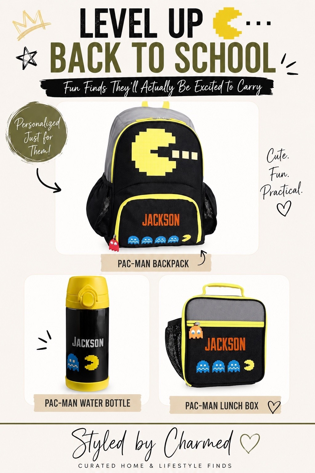 Back-to-school shopping just got a little more fun! 🎒👾

If you have a little Pac-Man fan, this matching backpack, lunch box, and water bottle set is such a cute pick for the new school year. Practical, playful, and personalized!

✨ Shop the full set through my LTK.

#LTKBackToSchool #BackToSchool #KidsStyle #SchoolEssentials #PacMan #LTKFinds #StyledByCharmed

#LTKHome #LTKU #LTKSaleAlert