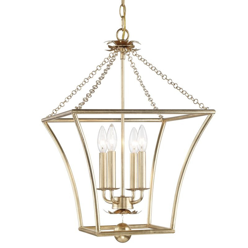 Broche 4-Light Lantern, Antique Gold | One Kings Lane