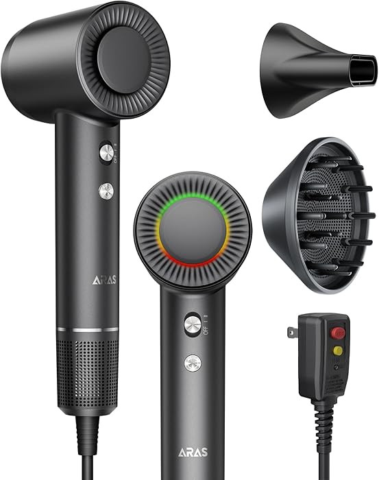 Hair Dryer, Negative Ionic Blow Dryer with 160000 RPM Professional High-Speed Blow Dryer, Brushle... | Amazon (US)