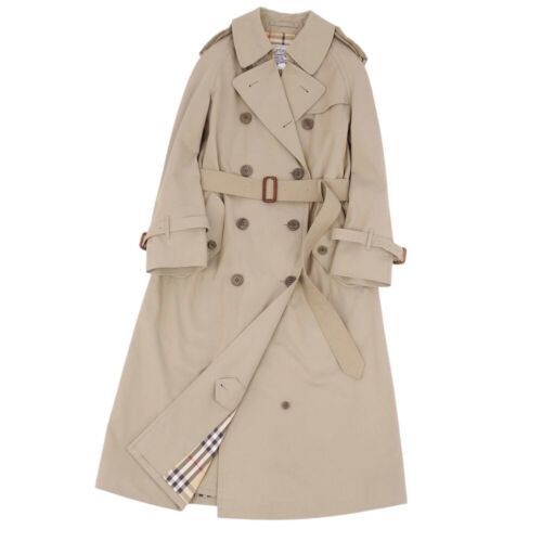 Rare Ladies 90’s Burberry Belted Trench Coat Nova Check Lining Size 8-10 Beige  | eBay | eBay UK
