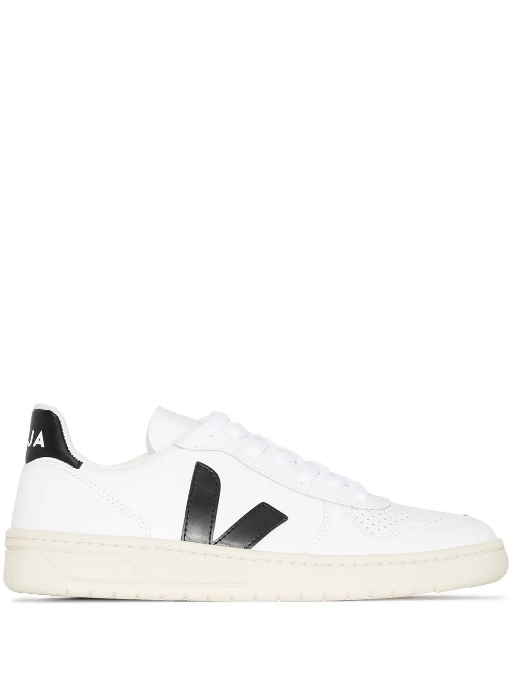 VEJA V-10 Leather low-top Sneakers - Farfetch | Farfetch Global