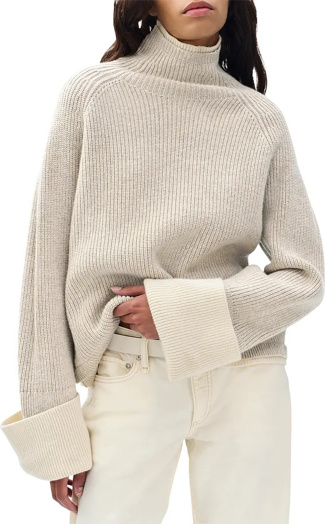 Ilaria Contrast Turtleneck Wool Sweater | Nordstrom