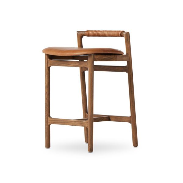 Baden Haven Tobacco Leather Counter Stool | Scout & Nimble