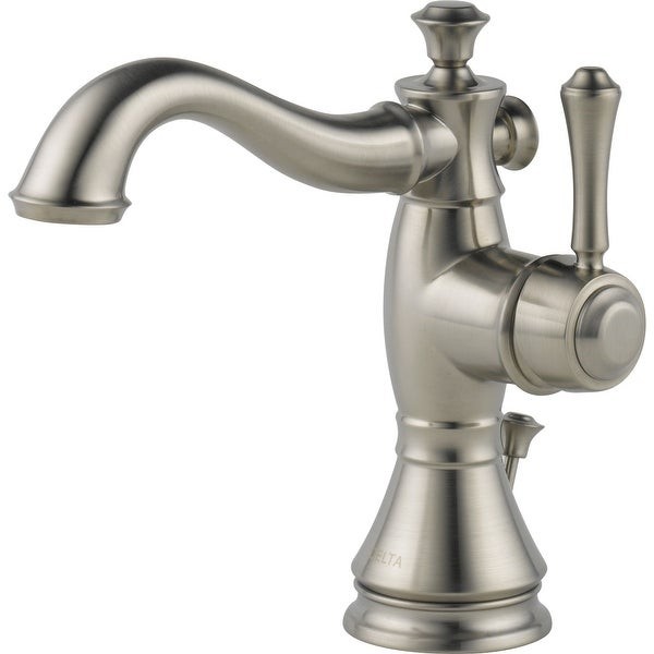 Delta 597LF-MPU Cassidy Single Hole Bathroom Faucet with Pop-Up Drain Assembly and Optional Base ... | Bed Bath & Beyond