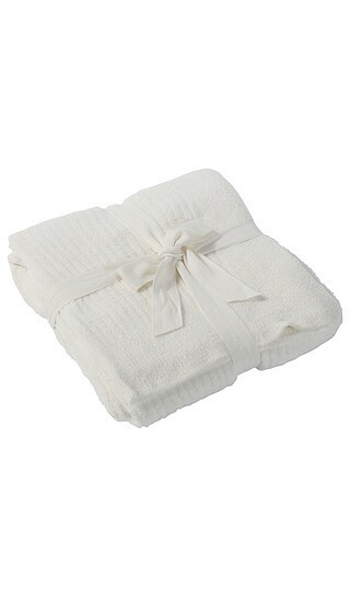 Barefoot Dreams Cozychic Lite Ribbed Throw in White. | Revolve Clothing (Global)