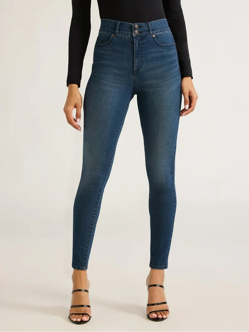 Sofia Jeans Women's and Women's Plus Eva Contouring Skinny High Rise Ankle Jeans, 25" and 27" Ins... | Walmart (US)