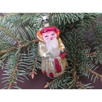 Cute St. Nicholas. Santa. Vintage Christmas Tree Glass Ornament | Etsy (US)
