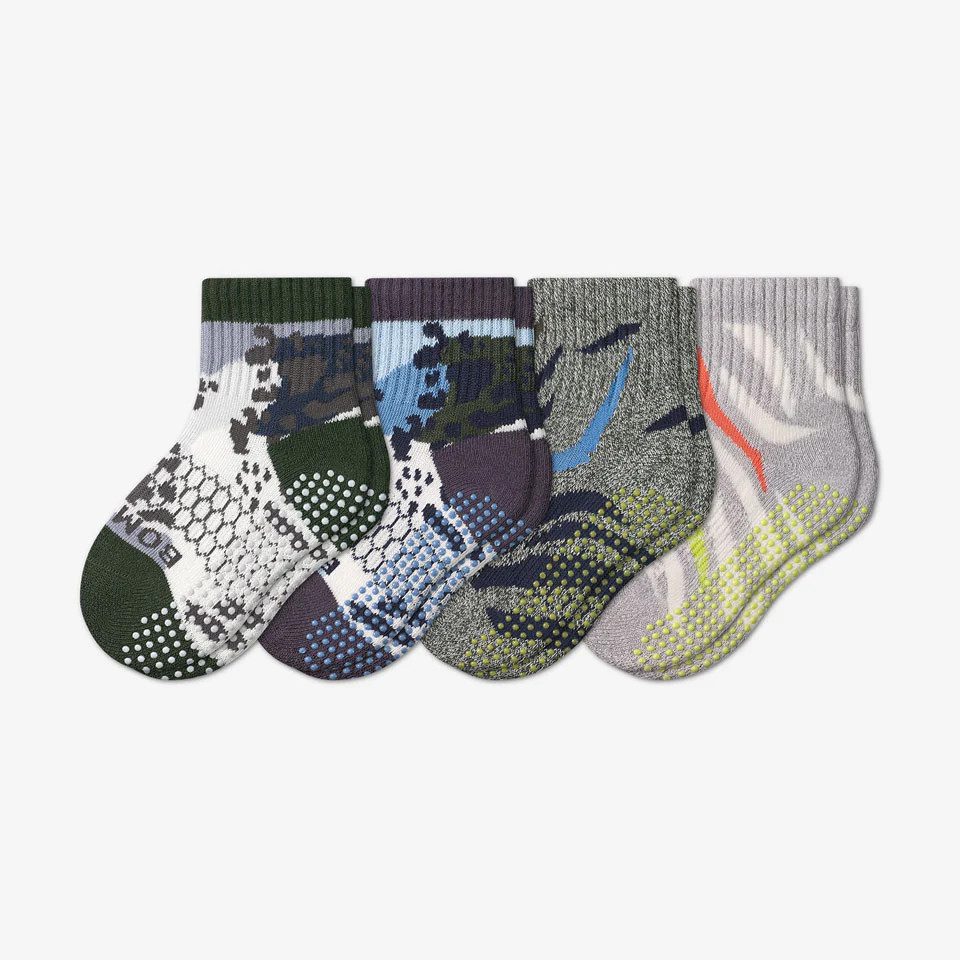 Toddler Wild Wear Gripper Calf Sock 4-Pack | Bombas