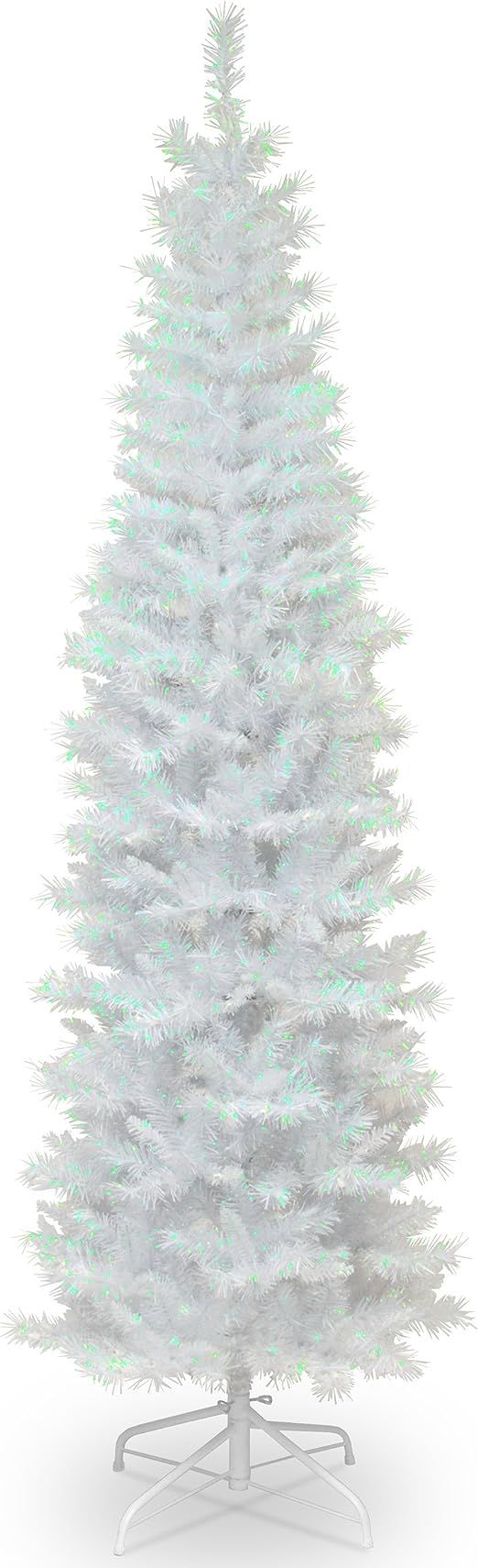 National Tree Company Artificial Christmas Tree | Includes Stand | White Iridescent Tinsel - 6 ft | Amazon (US)