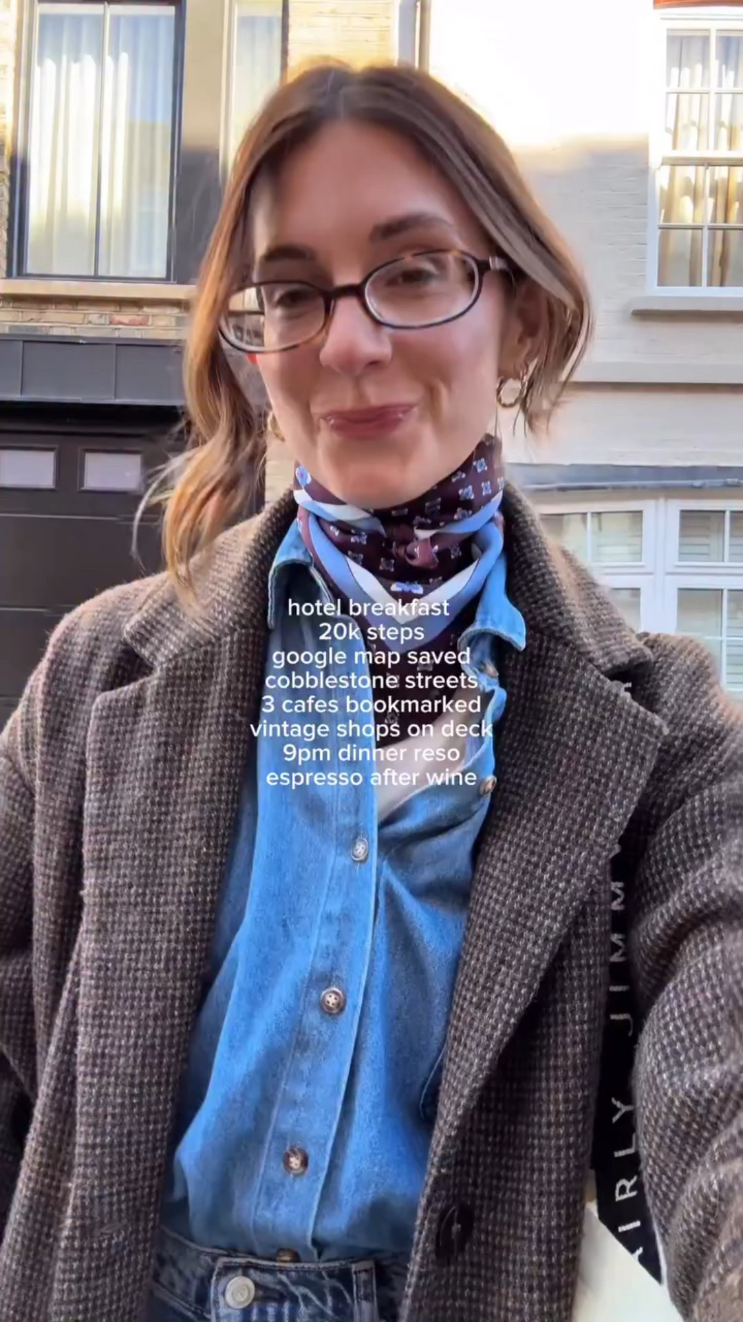 the girls who get it ☕️ ✈️📖🍷 outfit details 👇

scarf @madewell 
denim @sezane 
glasses & tote @jimmyfairly 
coat ‘classic wool overcoat’ @seeusoon.paris via @nuuly