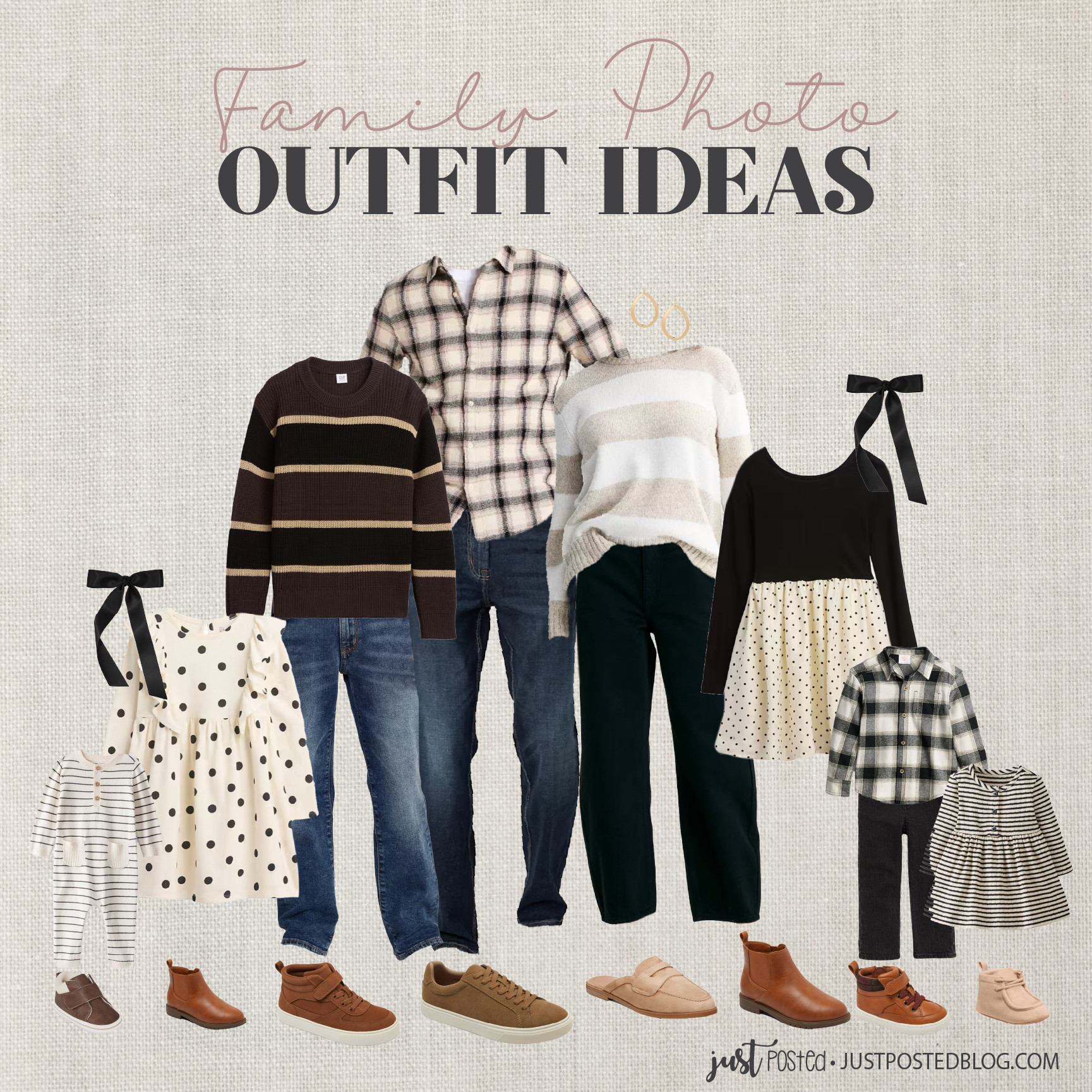 Looking for ideas for fall family photos? This black, white, and tan look is perfect for family pictures!  

 #LTKdayinmylife #LTKSeasonal #LTKKids
