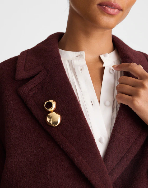 Sculpted Cutout Brooch | Madewell