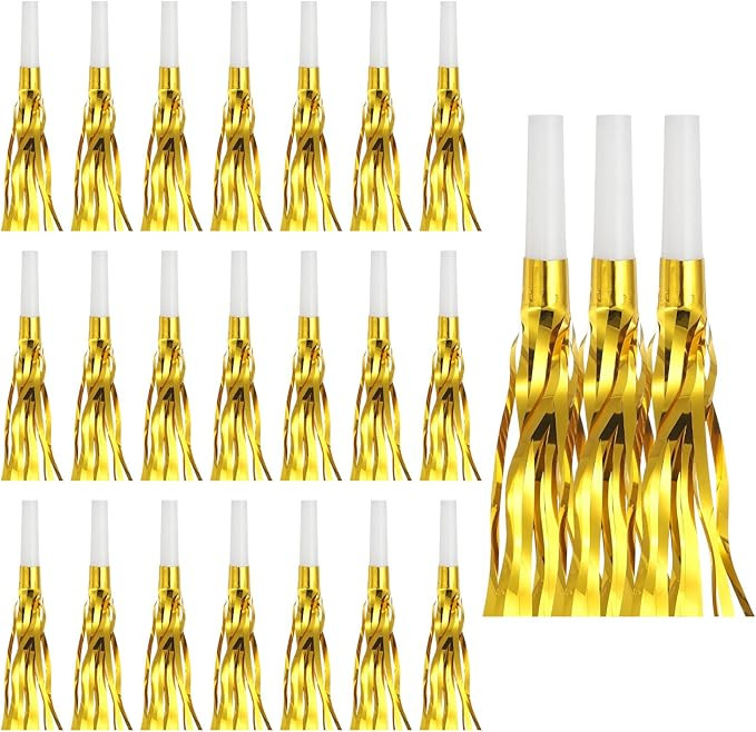 uxcell 24 Pcs Fringed Noise Makers, Metallic Fringe Party Blowers Party Favors for Sports Events ... | Amazon (US)