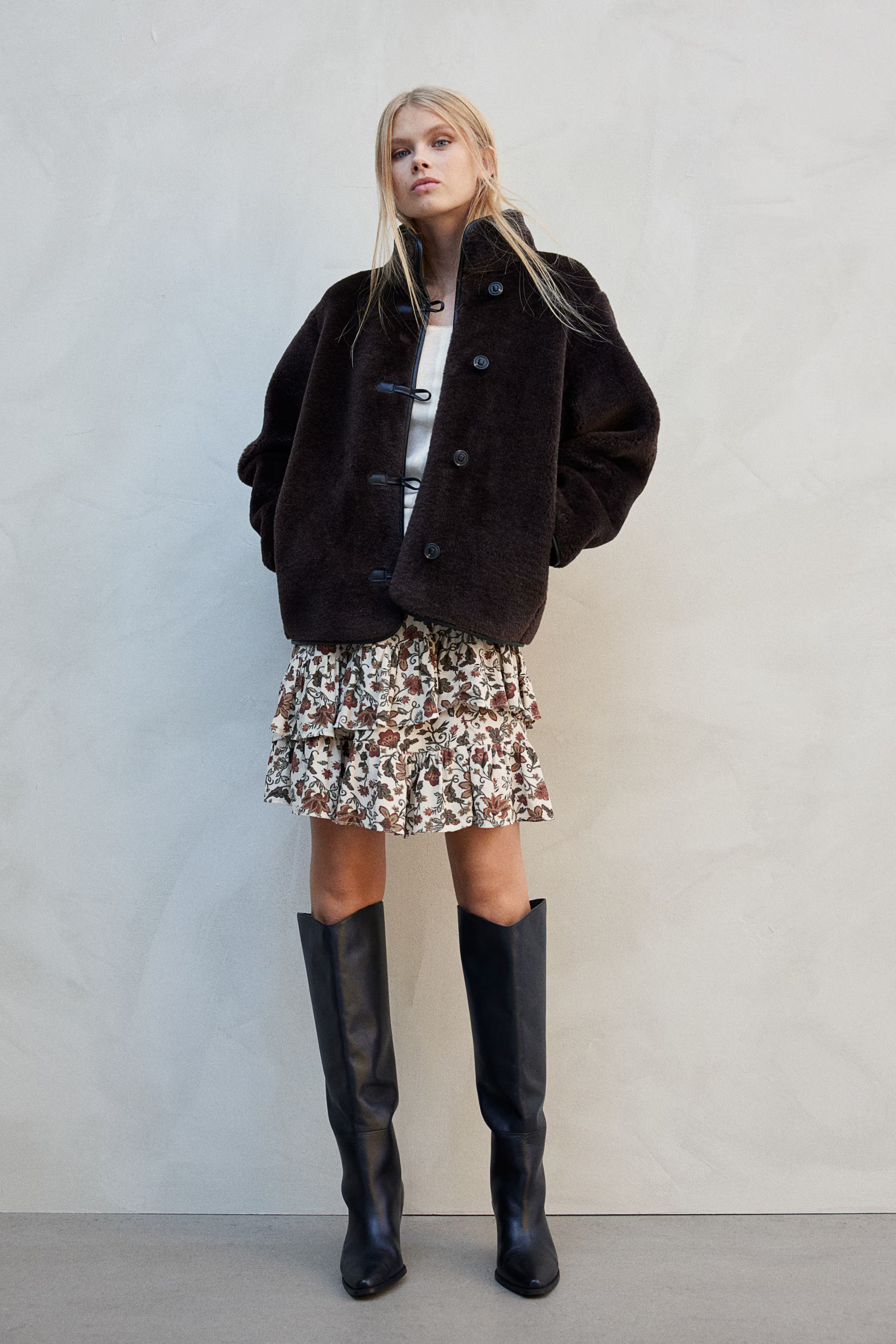 Fluffy Jacket - Dark brown - Ladies | H&M US | H&M (US + CA)