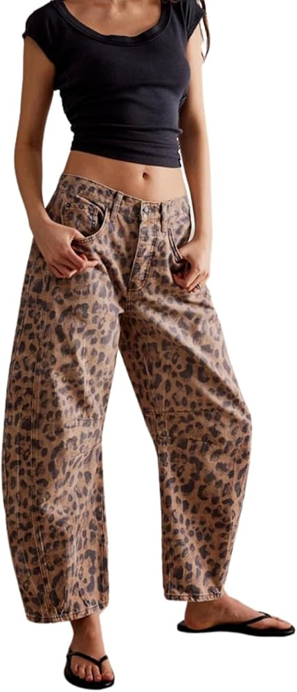 Barrel Jeans Women Baggy Boyfriend Jeans for Women y2k Cargo Jeans Wide Leg High Waist Midrise Bu... | Amazon (US)