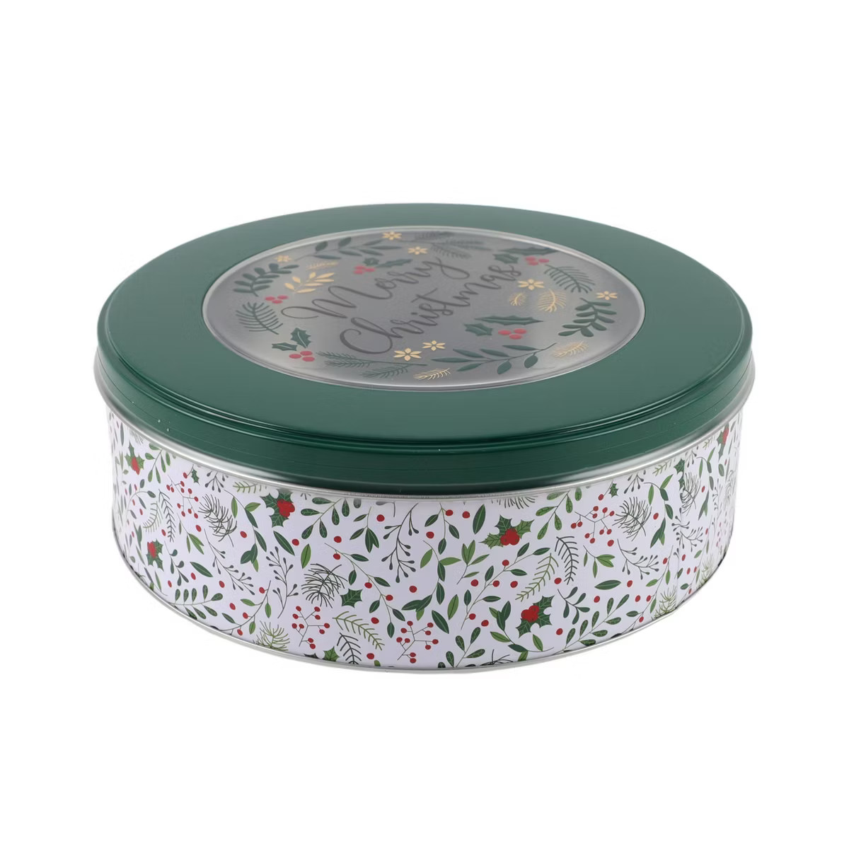 Cook With Color Round Food Storage Tin Holly | Target