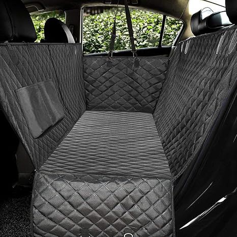 Honest Luxury Quilted Dog Car Seat Covers with Side Flap Pet Backseat Cover for Cars, Trucks, and... | Amazon (US)