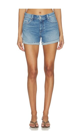 PAIGE Dylan Undone Cuff Short in Blue. - size 33 | Revolve Clothing (Global)