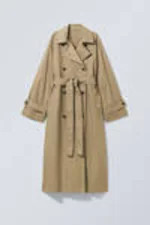 Oversized Double-Breasted Cotton Trench Coat | Weekday