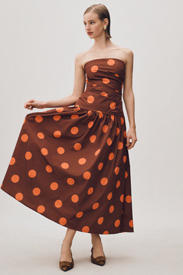 The Wolf Gang Luella Strapless Midi Dress | Anthropologie (US)