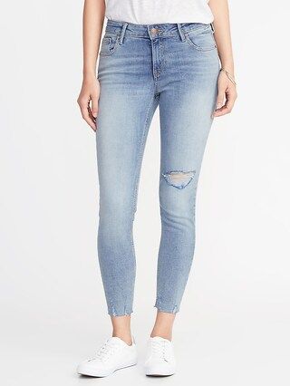 Mid-Rise Rockstar Super Skinny Distressed Ankle Jeans for Women | Old Navy US
