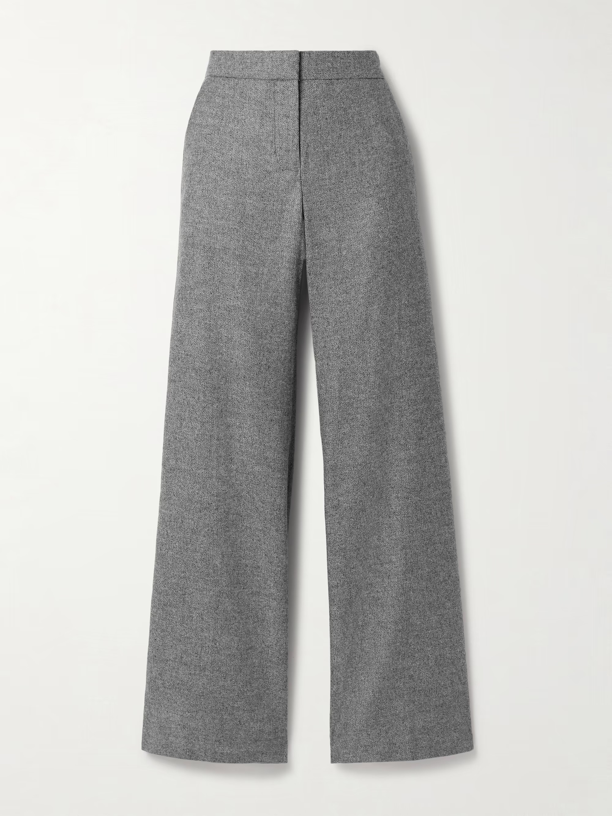 Cadet herringbone woven wide-leg pants | NET-A-PORTER (US)
